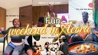 fun weekend living in Accra GH: fufu date with wesley , meeting DWP squad & oddity's fun game night