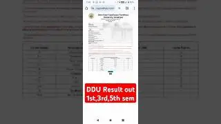 DDU Result 2024 25 kaise check kare#dduresult#viralvideo #trending #ddu#dduresult kaise check kare