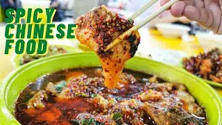 SPICY Chinese Sichuan Food at Singapore Chinatown Hawker Center 新加坡唐人街四川菜 (DRY CHILLI CHICKEN etc)