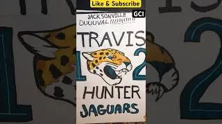 HOW TO DRAW THE JAGS LOGO / TRAVIS HUNTER FIRST ROUND PICK - DUUUVAL!!!
