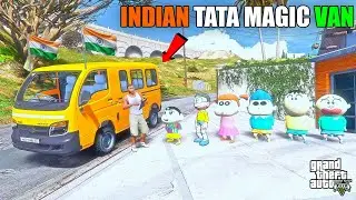 Franklin & Shinchan Buy Indian TATA Magic Van And Start Public Transportation Business in GTA 5