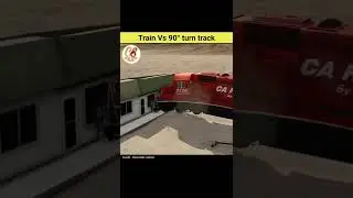 Train vs 90&deg; turn track -BeamNG.Drive #shorts