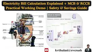 Electricity Bill Calculation Explained + MCB & RCCB Practical Working Demo | Safety & Savings Guide