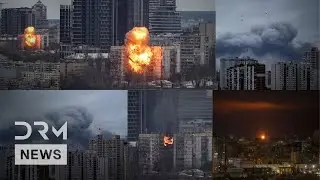 RAW VIDEO: Drones Buzz Over Kyiv as Gunfire and Explosions Rock City in Russian Attack | AH1B