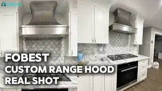 This White Kitchen + Fobest Steel Hood = Total Transformation!