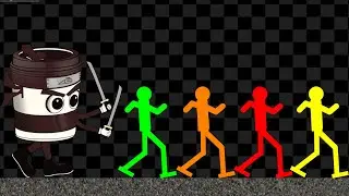 Survival Stickman Race - Run From Assassino Cappuccino