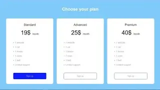 How to create pricing table using HTML and CSS.