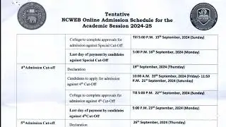 4th cut-off ncweb ug 2024 #ncweb #du #ncwebofficial