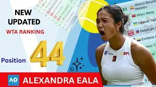NEW WTA Rankings &ndash; January 22, 2026 | Alexandra Eala Gets the Highest Live Ranking (44)