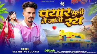 Pyar Vali Pyar Bhuli Jati Roy || प्यार भुली ने जाती रय 😭Sabarsing Solanki New Timli 2026 Dj Remix 