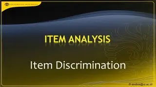 Item Analysis - Item Discrimination