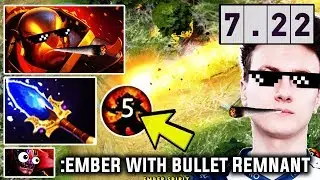 Miracle Ember Spirit With The Bullet Remnant - WTF 7.22 Patch Is Crazy Dota 2
