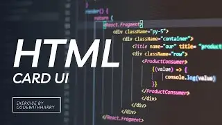 How To Make A Simple Html & CSS Card  - #html Exercise by @CodeWithHarry