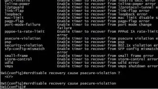 180 Port Security Sticky And Errdisable Recovery