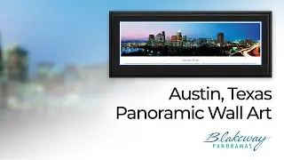 Austin, Texas Skyline Panoramic Art Print - Blakeway Panoramas Wall Decor - AUS2