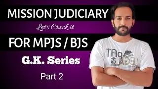 MPJS | GK Series  | Mission Judiciary  | Madhya Pradesh Judicial Services Examination