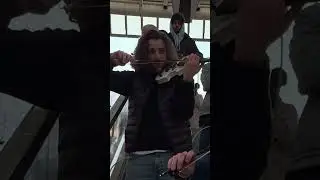The best AC/DC Flashmob .. 🤯 #pianocover #violin #youngpianist #music #youngtalent #acdc #acdccover