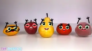 frutas con caras para ni&ntilde;os | divertido cosas con cara | Doodle cutefood | fruits with faces