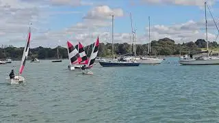Foxer Dinghy Racing off Hamble Quay - high water 21st September 2025