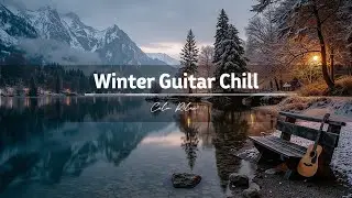Peaceful Guitar Melodies ~ Winter Lake Ambiance & Soothing Instrumental
