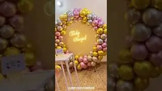 budget-friendly baby shower decoration ideas | baby shower balloon decorations at home #shorts