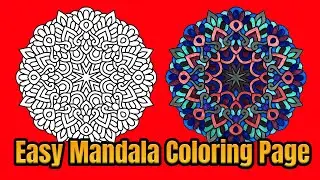 Mandala Coloring Page Colored With Relaxing Music Colored By Osman Mandalas World | Video 150
