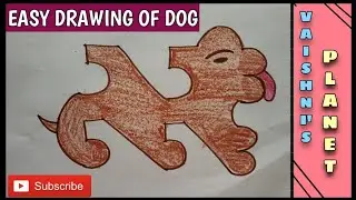 HOW TO DRAW DOG // EASY DRAWING FOR KIDS // USING NUMBERS // KINDLY SUBSCRIBE