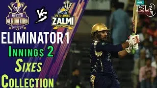 Quetta Gladiators  Sixes | Peshawar Zalmi Vs Quetta Gladiators | Eliminator 1 | 20Mar | HBL PSL 2018