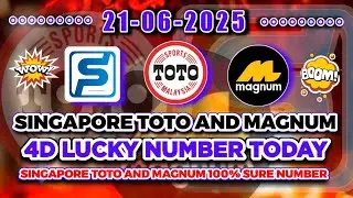 21 June 2025 Singapore 4d live today | Toto 4d live today | Magnum 4d live | Singapore toto magnum