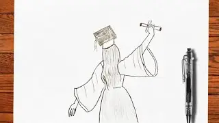 How to Draw Beautiful lawyer girl back drawing|| Girl drawing|| pencil sketch for Beginners||