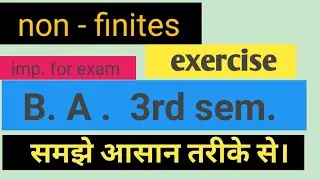 non- finites ( exercise)