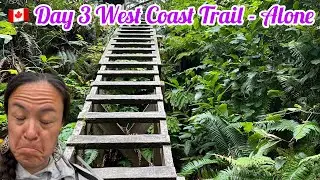 Day 3 🇨🇦| Alone Backpacking The West Coast Trail | Ladders, Mud and an intruder in the outhouse&hellip;