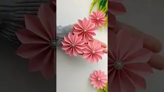Easy Paper Flowers 🌺 Paper Flower Making 🌺 DIY Craft Idea #shorts #papercraft #paperflower