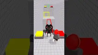 Hungry goat monster plays Teamwork Obby 🥰😱 #roblox #shorts