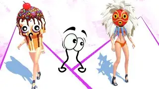 Princess Run Walkthrough Gameplay Catwalk Battle With Doodles Cartoon