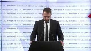 Прес конференција на Игор Јанушев - Генерален секретар на ВМРО-ДПМНЕ 28 10 2019