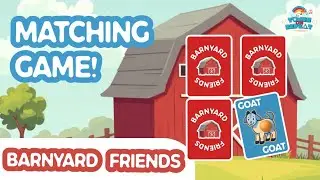 Farm Animal Matching Game | Barnyard Friends Memory Game for Toddlers