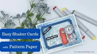 EASY Shaker Cards with Pattern Paper