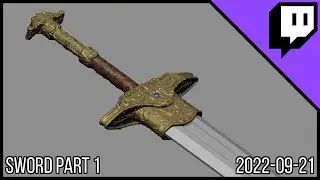 3D Character Sculpting - Marco Plouffe's Twitch Stream of 2022-09-21 - Sword Part 1
