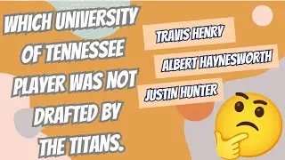 NFL Draft Quiz -Titans edition