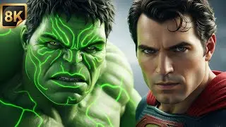 Hulk & Superman vs Cosmic Monster  Futuristic City Destruction (4K AI Cinematic)