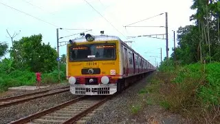 Eastern railway's 12 coach staff special EMU trains arriving & departing Balagarh railway station