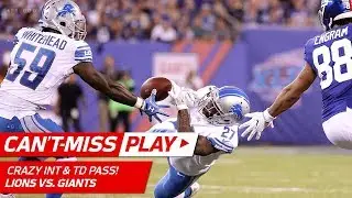 Wild INT by Tahir Whitehead Sets Up Stafford's TD Pass! | Can't-Miss Play | NFL Wk 2 Highlights