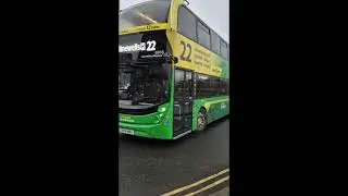 Operating in Dundee centre are Ember Yutong SG23ORX and Xplore Dundee 8918 & 8507 (November 2024).