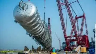Dangote refinery arrival of world largest distillation tower 2022