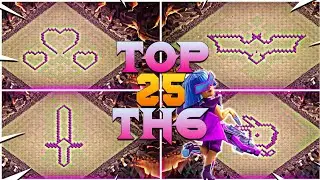 TOP 25 TH6 FUNNY/TROLL BASES WITH DIRECT LINKS|COC|KING WARRIORS
