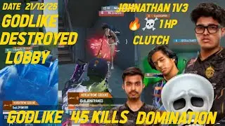 🇮🇳GODLIKE JONATHAN IS BACK | Soul vs GodL Drop Clash| JONATHAN 1V3🔥1 HP CLUTCH DEADLY DUO WITH POWER