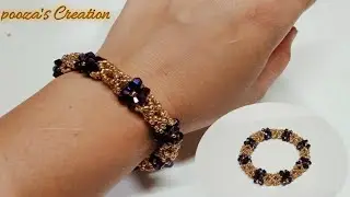 DIY Beaded Bangle Making//swarovski Bicone Bangle//पाेतेकाे चुरा बनाउने तरिका