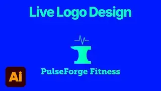 Live logo design in Adobe Illustrator for beginners | Fitness Logo Design