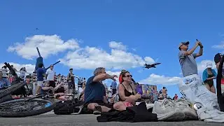 Blue Angels Sneak Pass reaction Chicago 2024
